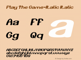 Play The Game-Italic