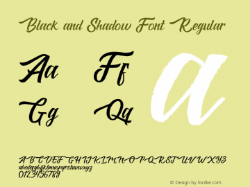 Black and Shadow Font