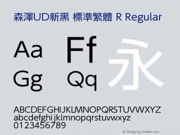 森澤UD新黑 標準繁體 R