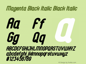 Magenta Black Italic