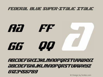 Federal Blue Super-Italic