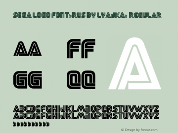 SEGA LOGO FONT(RUS BY LYAJKA)