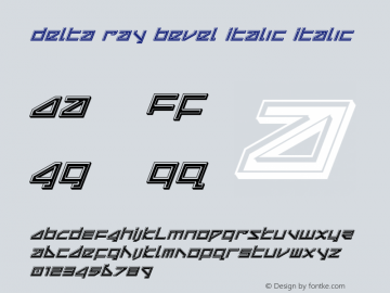 Delta Ray Bevel Italic