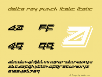 Delta Ray Punch Italic