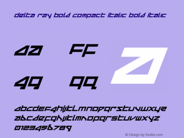 Delta Ray Bold Compact Italic