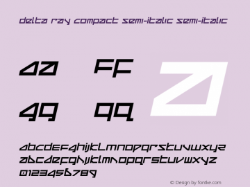 Delta Ray Compact Semi-Italic
