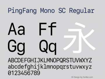 PingFang Mono SC