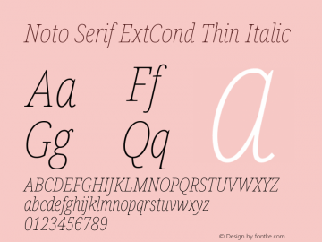 Noto Serif ExtCond Thin