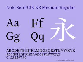 Noto Serif CJK KR Medium