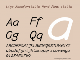 Liga Monofuritalic Nerd Font