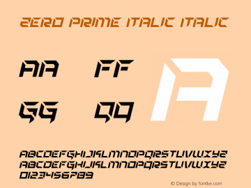Zero Prime Italic