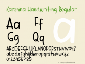 Karenina Handwriting