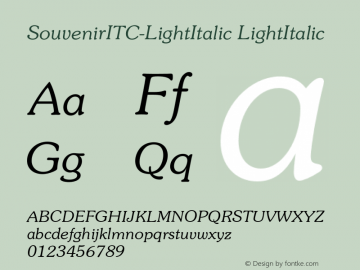 SouvenirITC-LightItalic