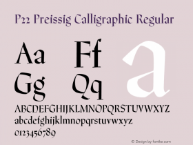 P22 Preissig Calligraphic