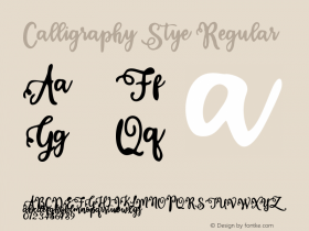 Calligraphy Stye