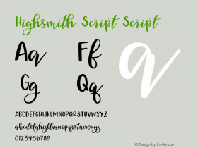 Highsmith Script