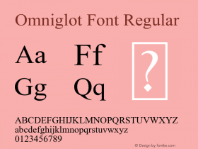 Omniglot Font