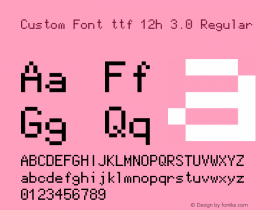 Custom Font ttf 12h 3.0