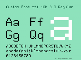 Custom Font ttf 16h 3.0