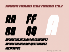 Shogunate Condensed Italic