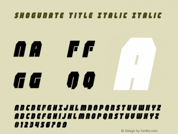 Shogunate Title Italic