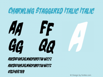 Charmling Staggered Italic