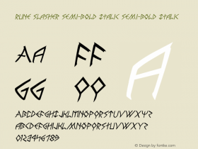 Rune Slasher Semi-Bold Italic