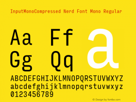InputMonoCompressed Nerd Font Mono