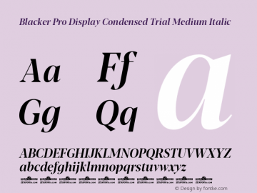 Blacker Pro Display Condensed Trial