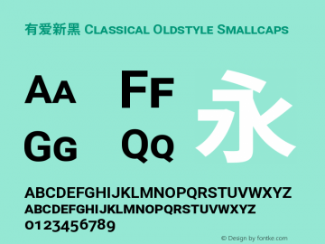 有爱新黑 Classical Oldstyle Smallcaps