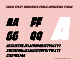 Frost Giant Condensed Italic