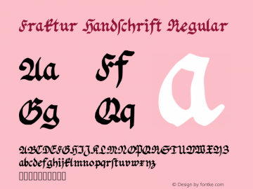 Fraktur Handschrift