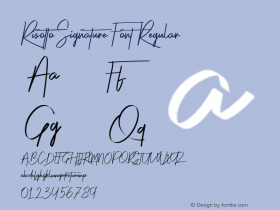 Risotto Signature Font
