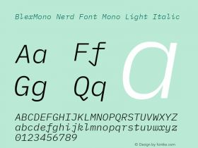 BlexMono Nerd Font Mono