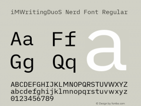 iMWritingDuoS Nerd Font