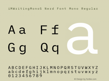 iMWritingMonoS Nerd Font Mono