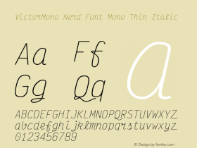 VictorMono Nerd Font Mono