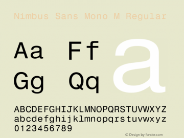 Nimbus Sans Mono M