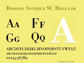 Bodoni Antiqua SC