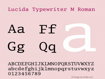 Lucida Typewriter M