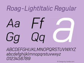 Roag-LightItalic