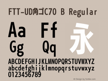 FTT-UD角ゴC70 B