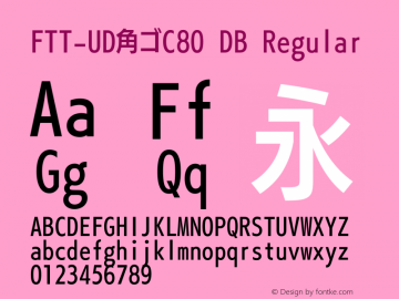 FTT-UD角ゴC80 DB