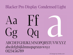 Blacker Pro Display Condensed