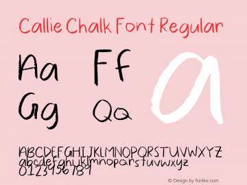 Callie Chalk Font