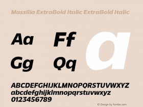 Massilia ExtraBold Italic