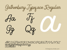 Gathenbury Typeface