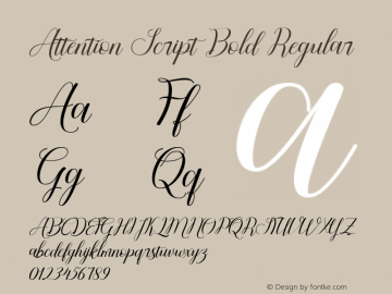 Attention Script Bold