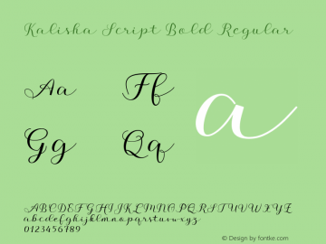 Kalisha Script Bold