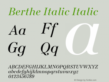 Berthe Italic